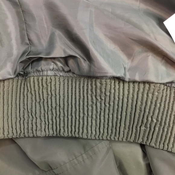 Michael Michael Kors Women's Olive Green Embroidered Flower Bomber Jacket XXS - Picture 10 of 12